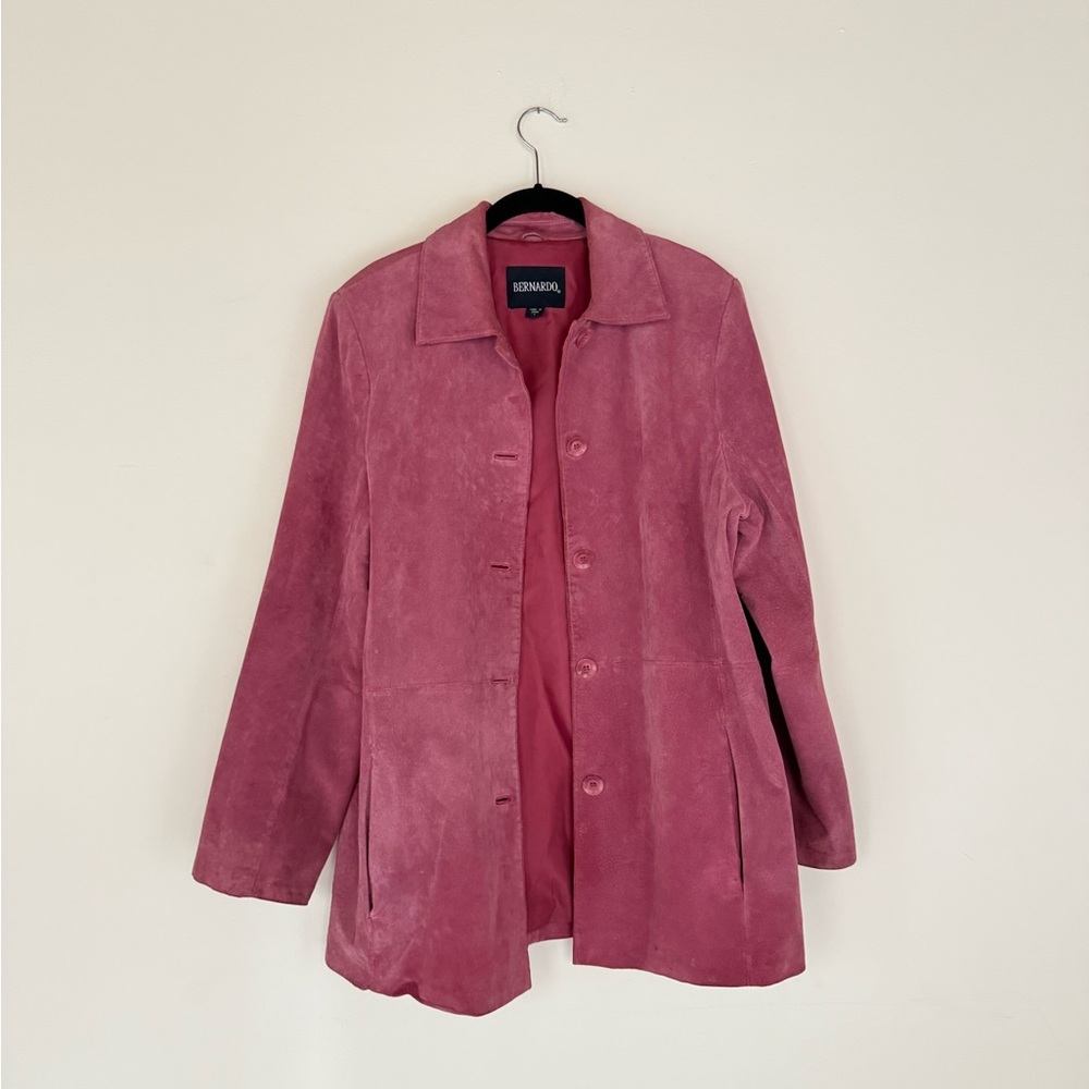 Vintage pink suede blazer